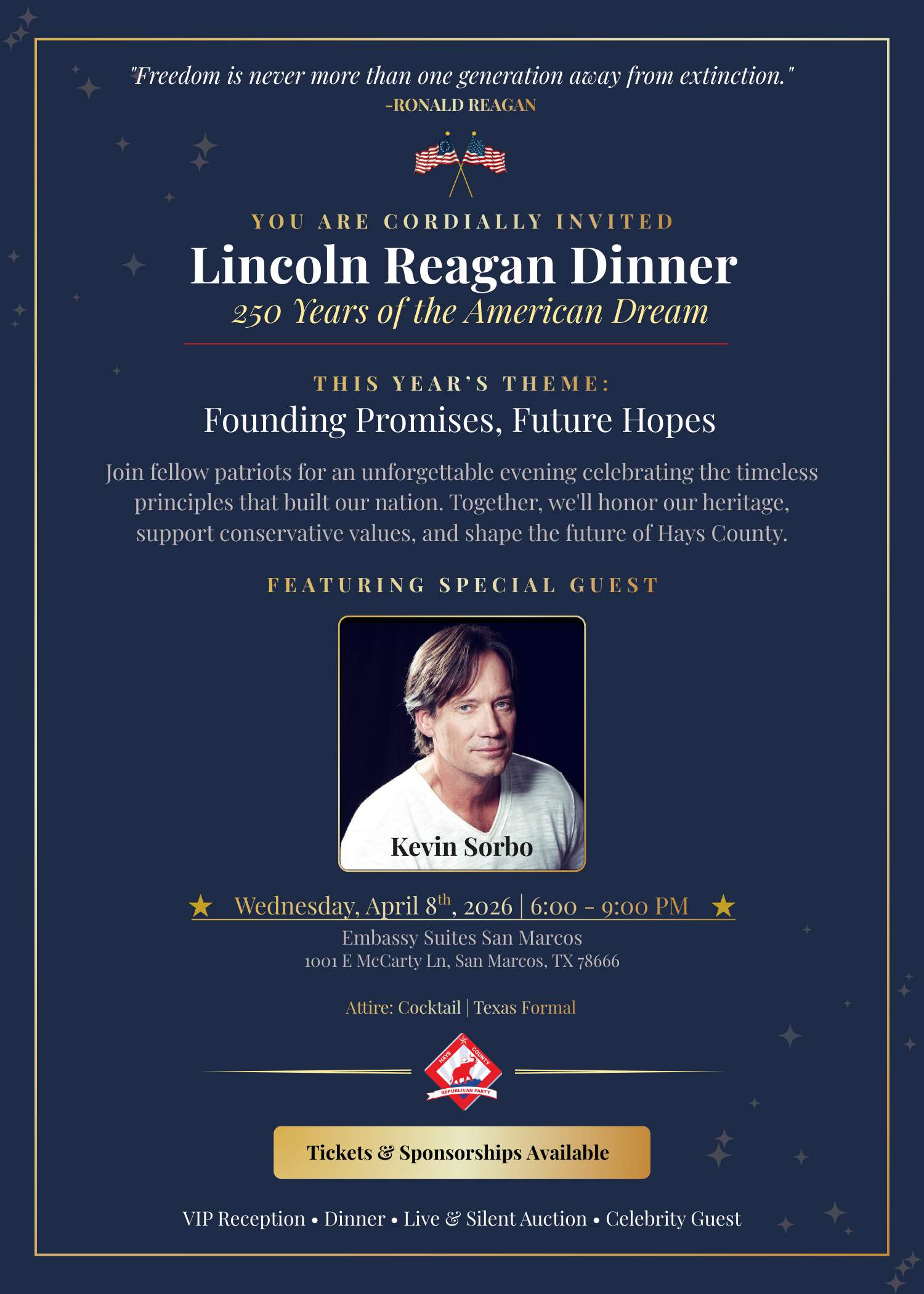 Hays County GOP: 2026 Lincoln Reagan Dinner