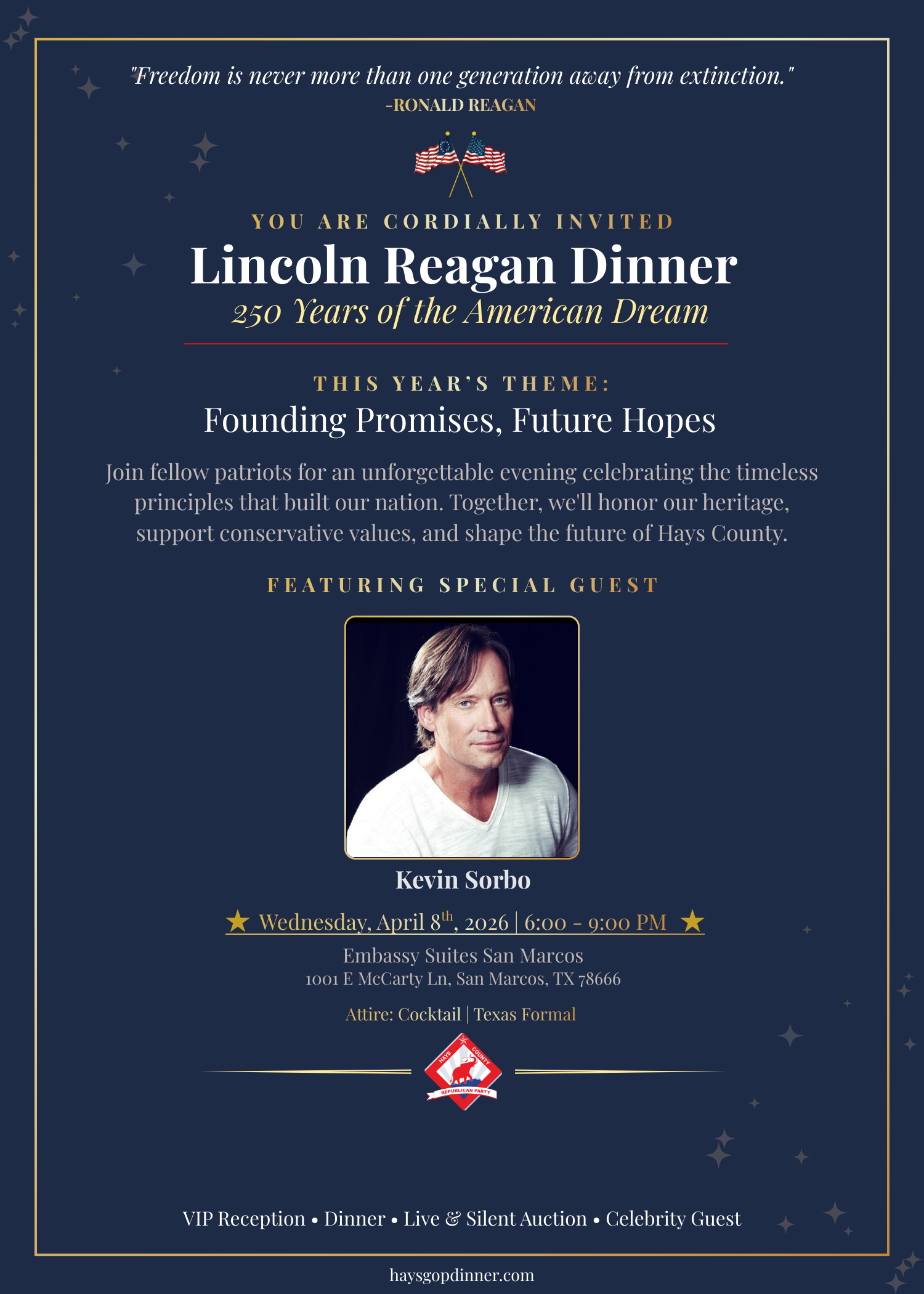 Hays County GOP: 2026 Lincoln Reagan Dinner